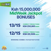 Betika Midweek Jackpot Winners and Results