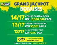 Betika Grand Jackpot Winners and Results