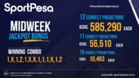 SPORTPESA MIDWEEK JACKPOT PAYOUTS