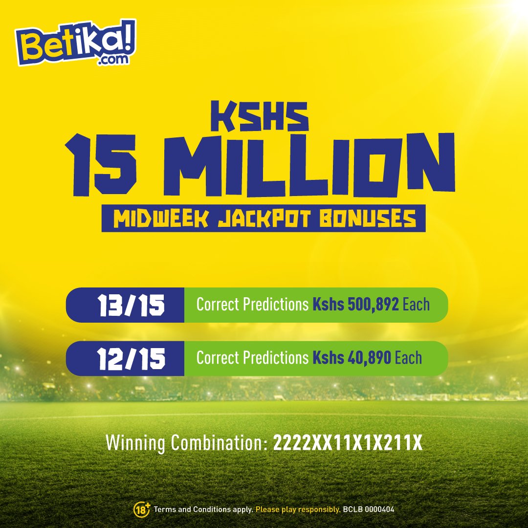 100 Accurate Betika Midweek Jackpot Predictions For This Weekend, 25/3